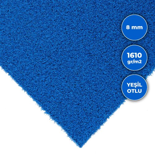 Alternative view of 8mm Kıvırcık Mavi Çim Halı 1610 gr (15x30cm Numune Ürün)