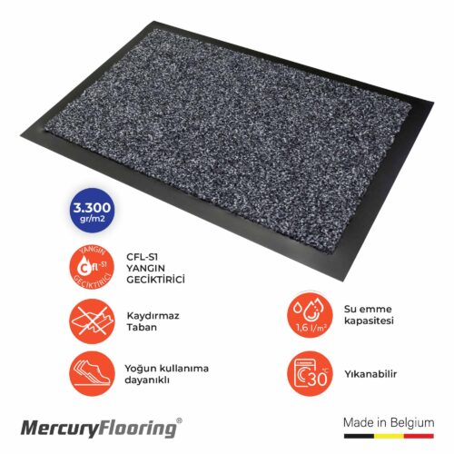 Cleantime – Extra Yüksek Trafiğe Dayanıklı Polyamid Kapı Önü Paspası 120×180