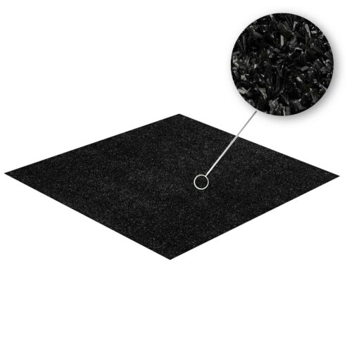 Siyah 7mm Düz Çim Halı 800 gr