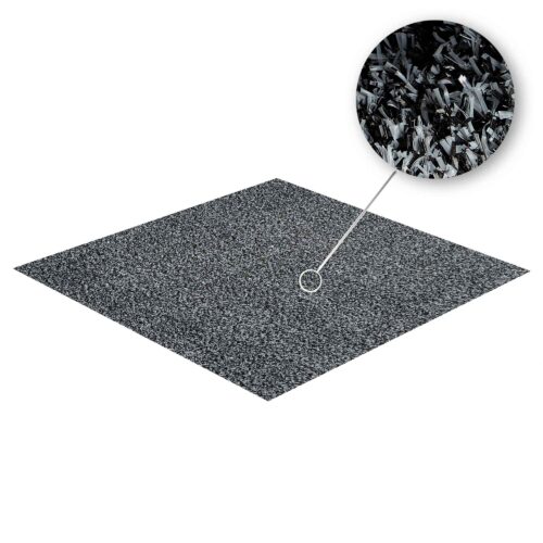 Gri & Siyah Melanj 7mm Düz Çim Halı 800 gr