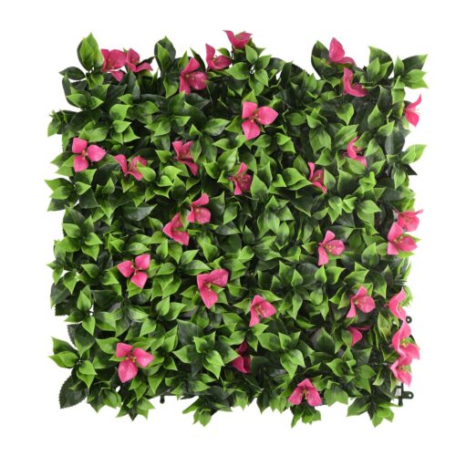 Mor Çiçekli Bougainvillea Yapay Duvar Bitkisi 50x50 Panel